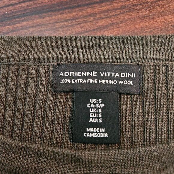 Adrienne Vittadini 100% Extra Fine Merino Wool Peplum Sweater - Picture 5 of 7